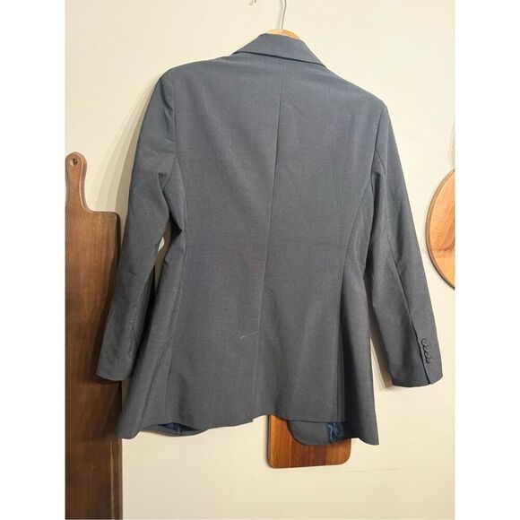 American Eagle Gray Single Button Long Sleeve Lined Career Blazer Size Small - Picture 2 of 4